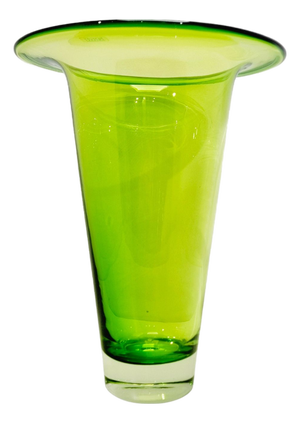 Large Vintage Neon Green Vase from Schott Zwiesel, 1970s
