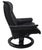Wood Ekornes Black Leather Stressless Lounge Chair With Ottoman For Sale - Image 7 of 12
