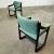 Guilleumas armchairs with beech wood structure and original green upholstery, Spain 1970s. Measurements: seat height 48cm,...