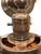 1910s Pair Patinated Brass Lantern Sconces With Amber Mica Inserts For Sale - Image 5 of 7