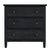 Spritely Home Accent Furniture Flagstaff 30 in. W Rectangular Wood 3 Drawer Dresser, Washed Black For Sale - Image 4 of 8