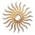 Art Nouveau Sunburst Mirror, Hand-Carved Giltwood, Gold Leaf, Spain, 120 Cm For Sale