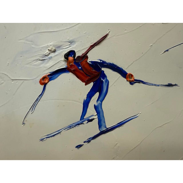 Vintage Large MC Oil on Canvas Winter Landscape For Sale - Image 11 of 11