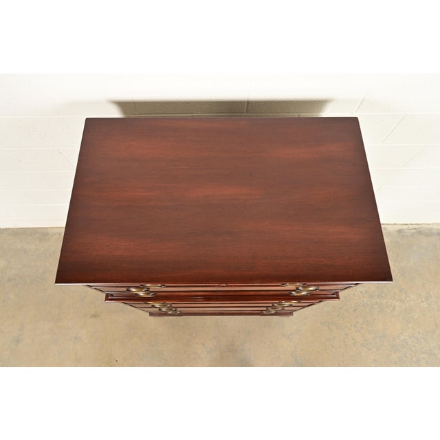 Henredon Georgian Flame Mahogany Highboy Dresser, Circa 1950s For Sale - Image 13 of 16