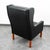 1960s Mid Century Danish Modern Lounge Chair Leather Black Arm Denmark Wingback MCM For Sale - Image 5 of 11