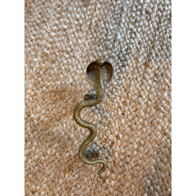 Metal Large Architectural Bronze Cobra Hardware Left For Sale - Image 7 of 10