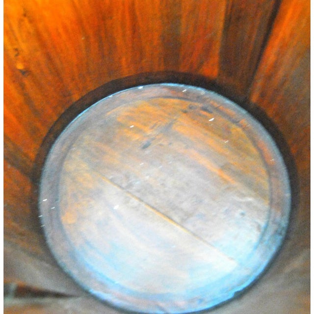 Antique Water Barrel Bucket Japanese Wood Uchimizu Cachepot For Sale - Image 14 of 14