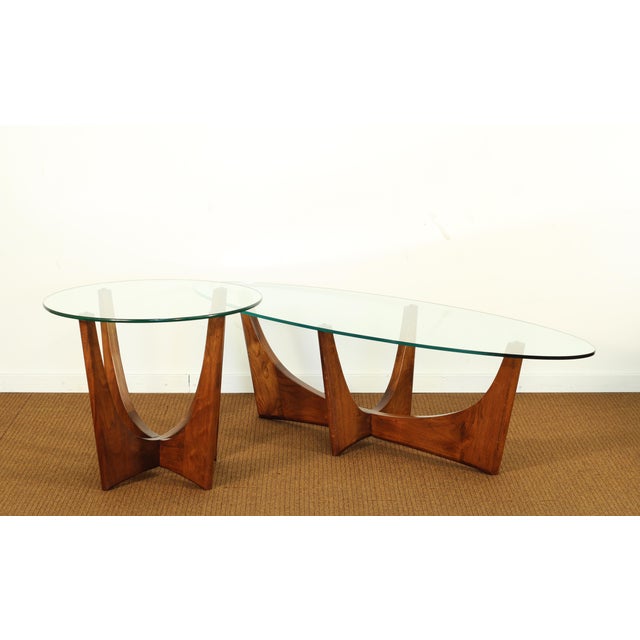 1960s Adrian Pearsall for Craft Associates Walnut Coffee and End Table