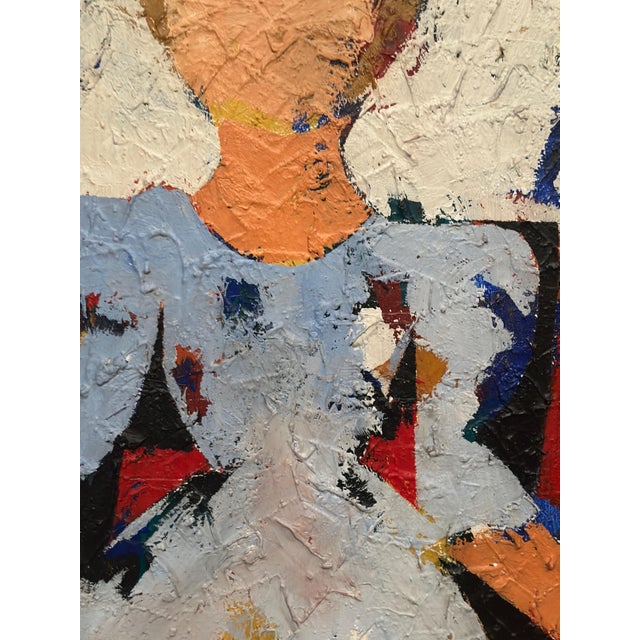 Hans Osswald, Girl in Light Blue Dress, 1950s, Oil Painting on Canvas, Framed For Sale - Image 6 of 18