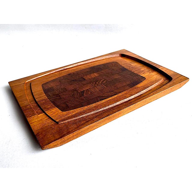 Wood 1960s Danish Teak Wood Carving/Charcuterie Board by Esa Denmark For Sale - Image 7 of 16