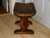 Vintage Slat Bench Solid Wood Trestle Stool Vanity Chair Rustic Cabin Decor For Sale In Boston - Image 6 of 12