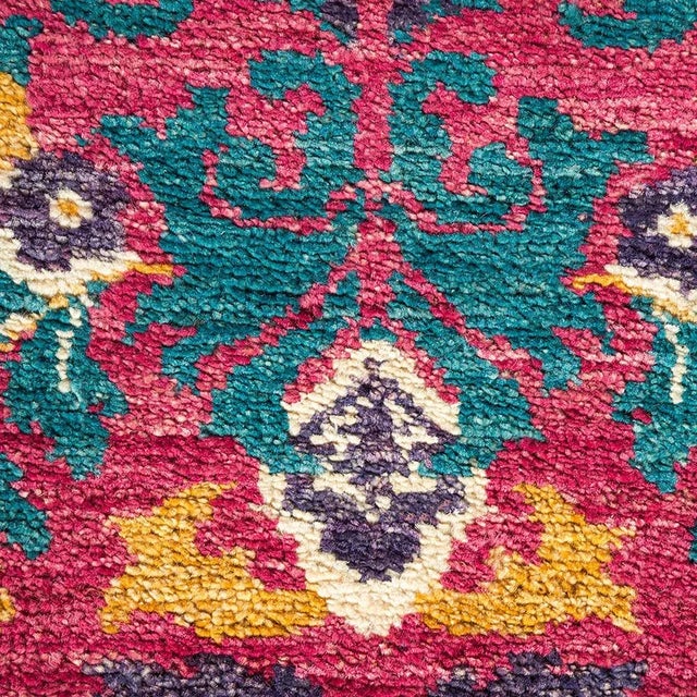 Contemporary Suzani Collection Hand-Knotted Area Rug - Black 10' 0" x 15' 10" For Sale - Image 3 of 4