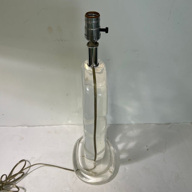 Van Teal 1970s Lucite Lamp Signed Van Teal For Sale - Image 4 of 7