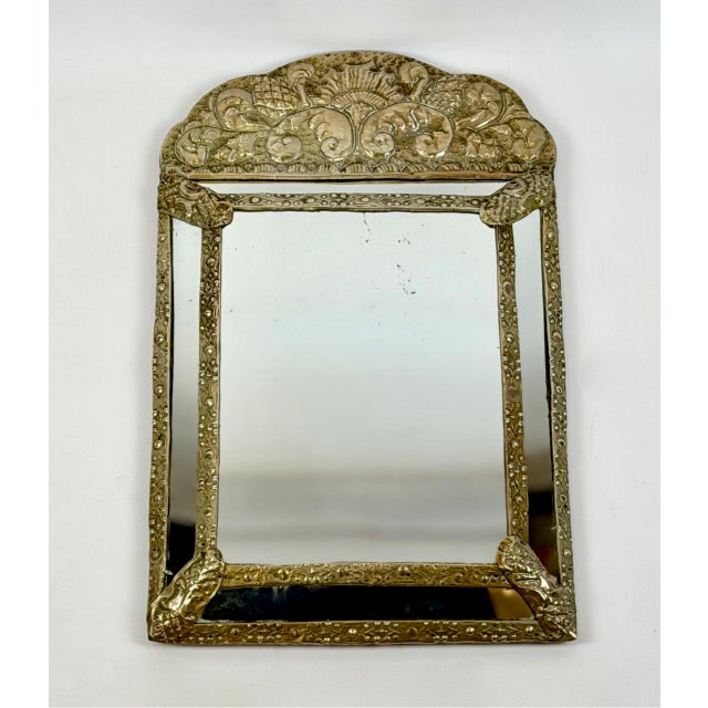 Antique Repousse Faceted Vanity Mirror, 1890s For Sale - Image 13 of 13
