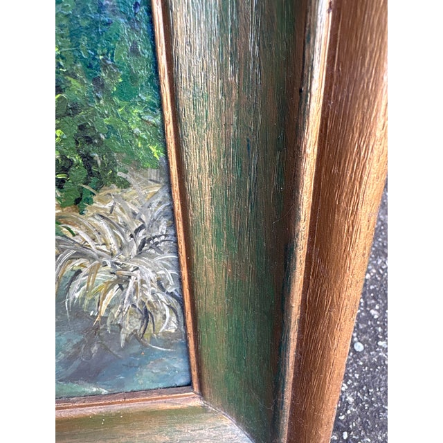 Mid 20th Century Mid-Century Napa Valley Landscape Oil Painting by Jean Hill – Wooden Valley Creek, 22x30 For Sale - Image 5 of 7