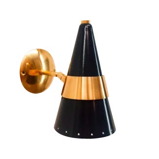 Blue & Gold Adjustable Sconce For Sale