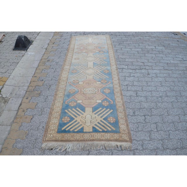3x9 Oushak Handmade Hallway Runner Rug For Sale - Image 11 of 11