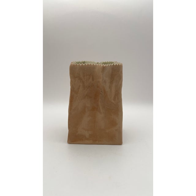 Postmodern 1970s Tapio Wirkkala "Paper Bag" Porcelain Vase for Rosenthal For Sale - Image 3 of 8