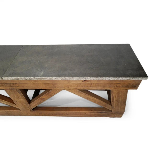 Greystone Farmhouse Console Table For Sale - Image 4 of 9