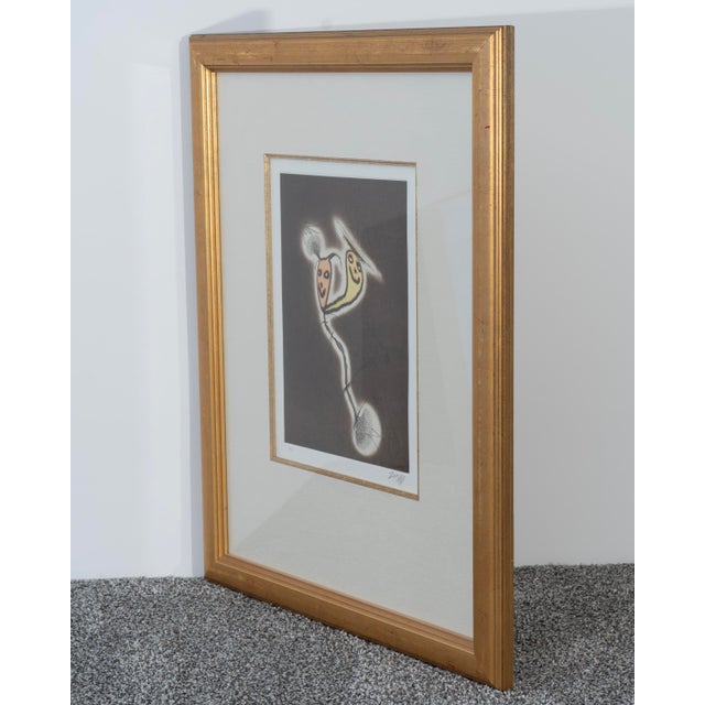 Spanish 1960s Original Zush Evru, "Goobad" Print in Museum Quality Gilded Frame For Sale - Image 3 of 5