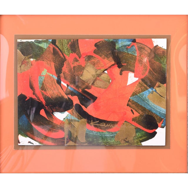 Urban Flux" is a dynamic oil on paper painting by Kamran Khavarani, measuring 20" x 18". This abstract work is...