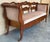 20th Century Catalan Bench in Walnut with Upholstered Seat and Arms For Sale - Image 4 of 18