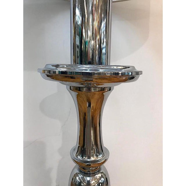 1970s 1970s Italian Large "Candlestick" Style Floor Lamp For Sale - Image 5 of 12