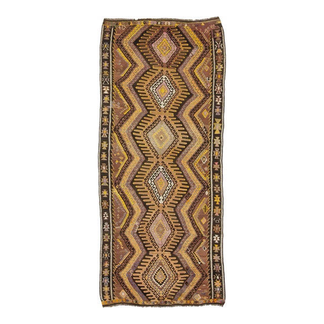 Vintage Turkish Kars Kilim Rug For Sale
