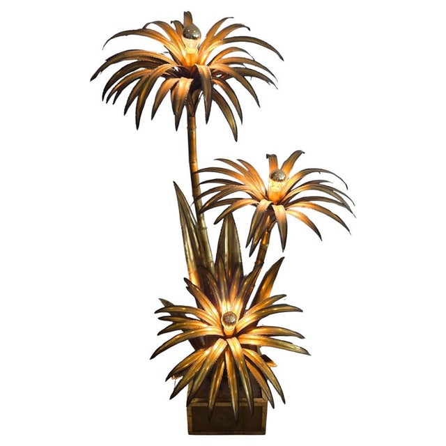 Brass Floor Lamp from Maison Jansen, France, 1975 For Sale - Image 10 of 10