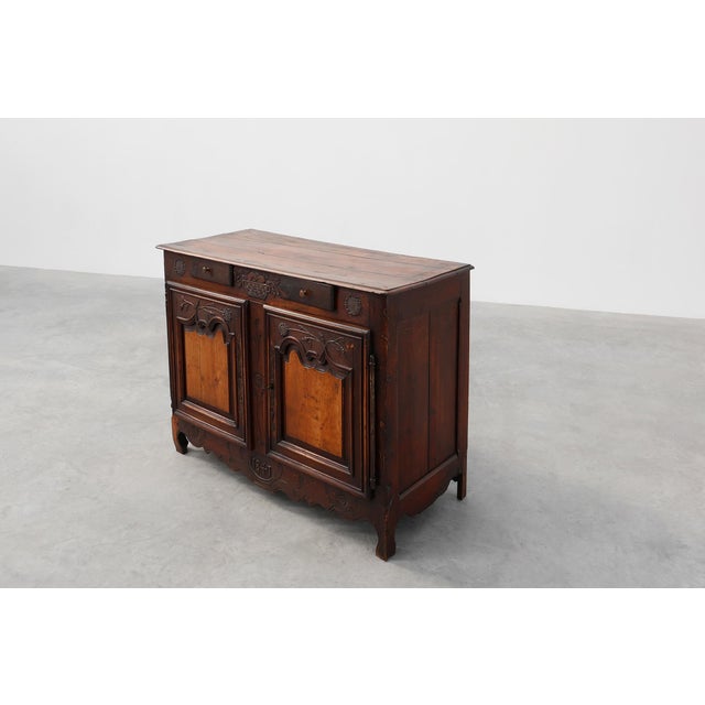 French Provincial Carved Cabinet with Great Patina, 1841 For Sale - Image 16 of 18