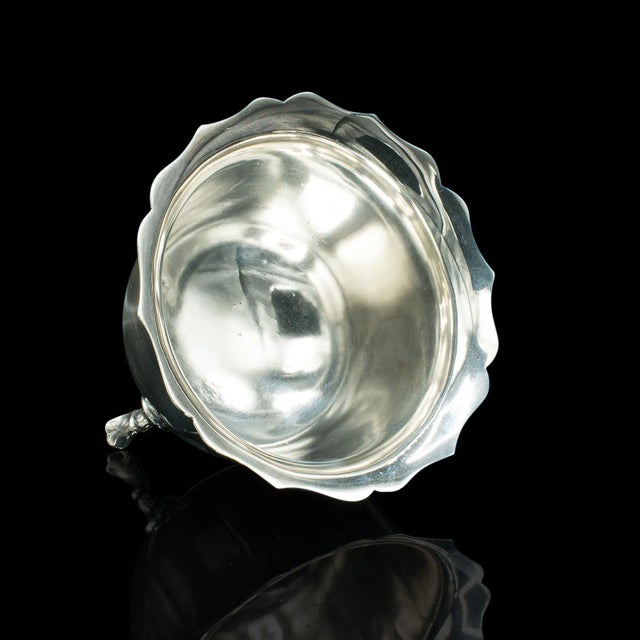 Sculpture Materials 1900s Small Antique Victorian English Silver Plate Serving Bowl For Sale - Image 7 of 10