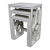 Set of 3 Distressed White Geometric Nesting Tables For Sale