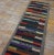 1950s Vintage American Hooked Multicolor Stripe Folk Art Small Wool Rug For Sale - Image 4 of 14