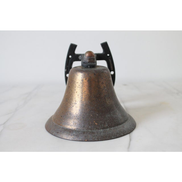 Farmhouse Vintage Western Style Wall Mounted Dinner Bell W/ Horse Shoe Motif For Sale - Image 3 of 7