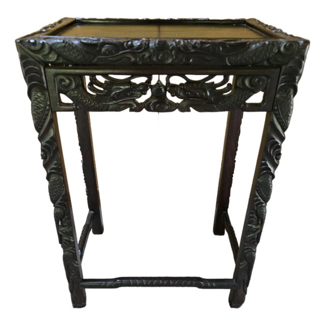 1930s Vintage Chinese Dragon Side Table For Sale
