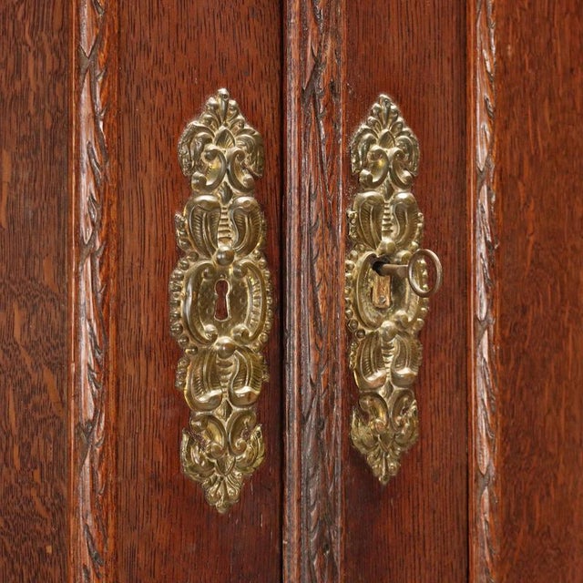 Wood 19th Century Dutch Oak Cabinet For Sale - Image 7 of 15