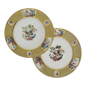 Early 20th Century Sevres Style Samson Plate - a Pair