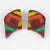 Contemporary Kaso Geometric Multicolor Harlequin Acrylic Resin Earrings For Sale - Image 3 of 6