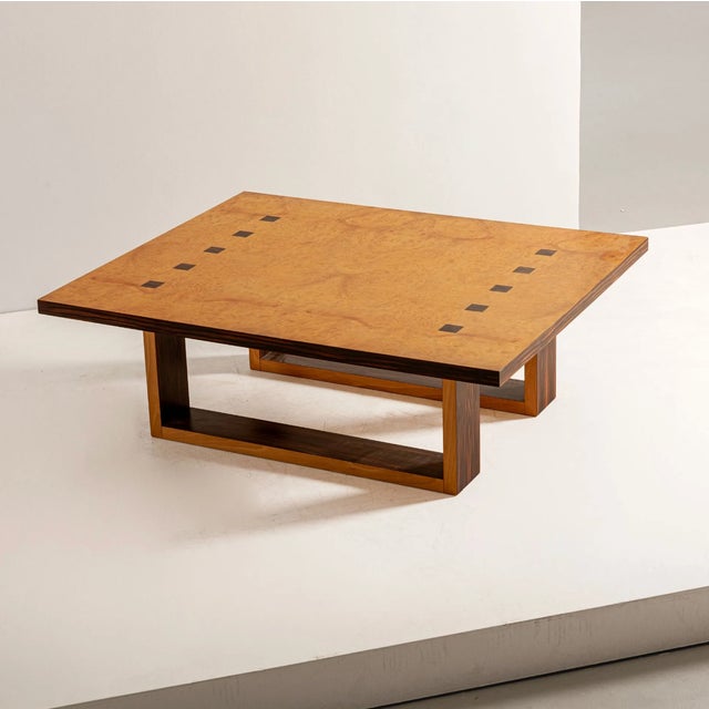 Italian manufacture coffee table. Italy, 1930s. exotic wood, light top. good overall condition. Minor marks, light...