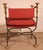 Metal Curule Armchair in Wrought Iron and Bronze, 1890s For Sale - Image 7 of 13