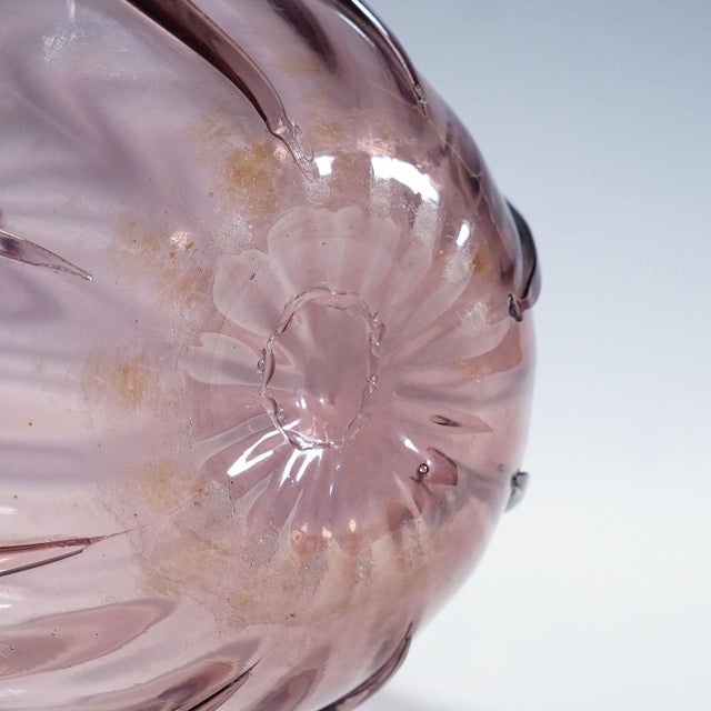 Brown Vetro Soffiato Glass Vase by Vittorio Zecchin for Venini Murano 1924 For Sale - Image 8 of 9