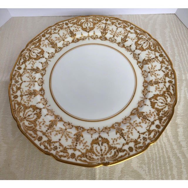 1900 - 1909 Antique Gilded Age Wm. Guerin Limoges Gold Encrusted Dinner Plates - Set of 11 For Sale - Image 5 of 18