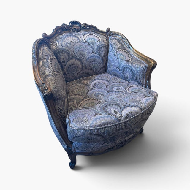 1920s French‑Style Sofa & Chair Set Louis XV For Sale - Image 13 of 18