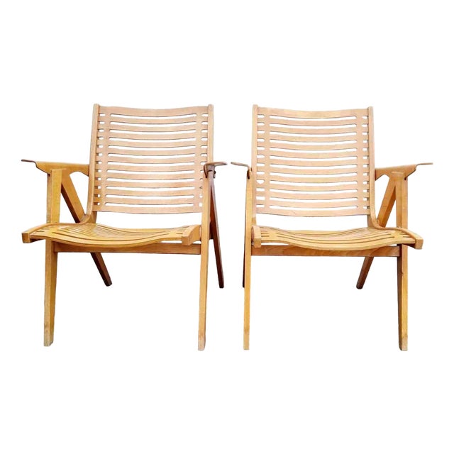 Set of Mid-Century Rex Armchairs Model 120 by Niko Kralj for Stol Kamnik, Slovenia, 1960s For Sale