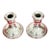 Wallace Pair of Low Candlesticks Sterling Silver Candle Holders For Sale
