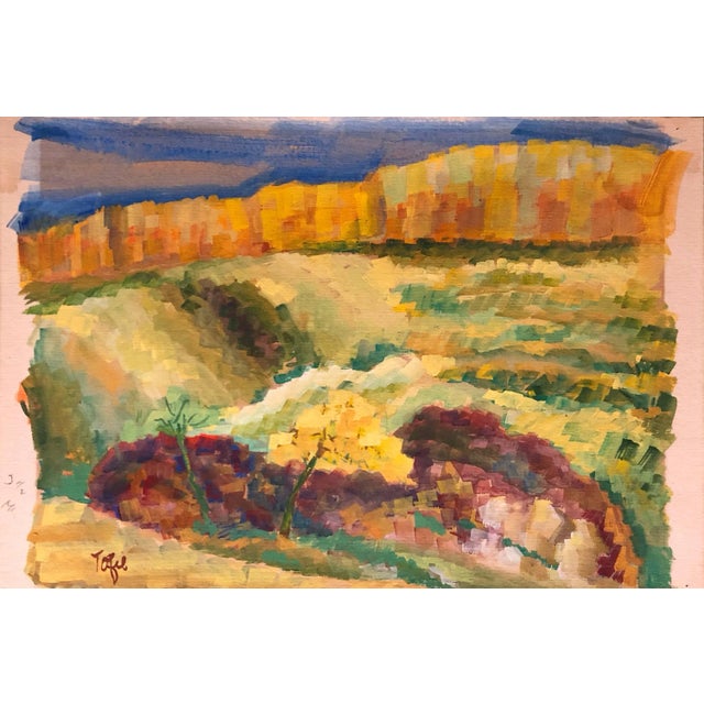 signed Genre: Expressionist Subject: Landscape Medium: gouache Surface: paper Country: United States Dimensions: 11.5...