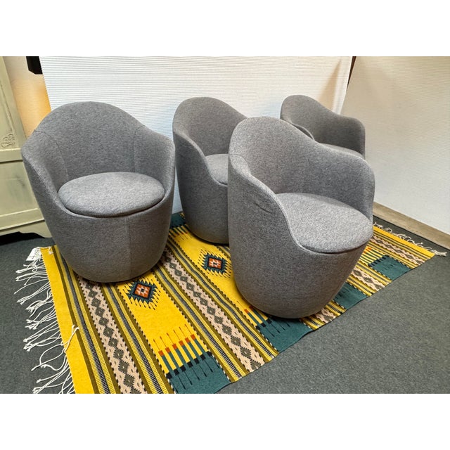 Design Within Reach Hlynur Atlason for Design Within Reach Lína Swivel Dining Chairs, Set of Four For Sale - Image 4 of 15