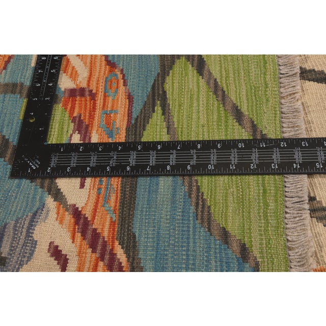 Vintage Pakistani Pictorial Kilim Rug, 03'04 X 04'11 For Sale - Image 9 of 12