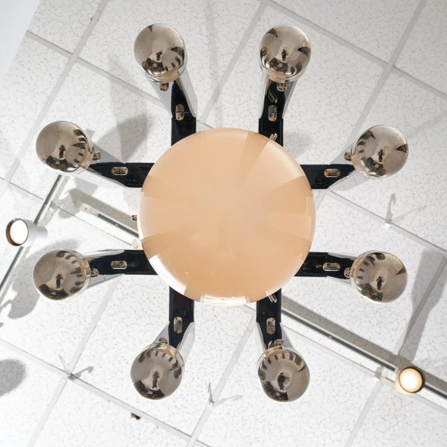 French Modernist Chandelier Attributed to Philippe Jean For Sale - Image 9 of 9