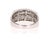 1.60 Carat Baguette and Round Cut Diamond Band 14 Karat White Gold, Size 8 For Sale - Image 4 of 5